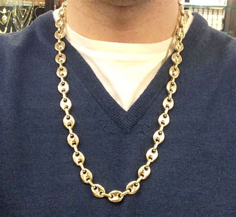 puff gucci chain|Gucci 14k gold chain.